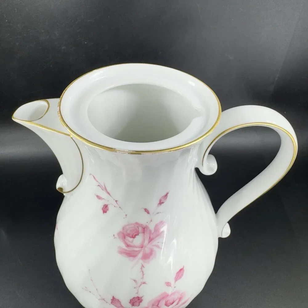 AK Kaiser Porcelain Teapot Rokokoform Dubarry Germany Rose‎ Bud Carafe Mirabell